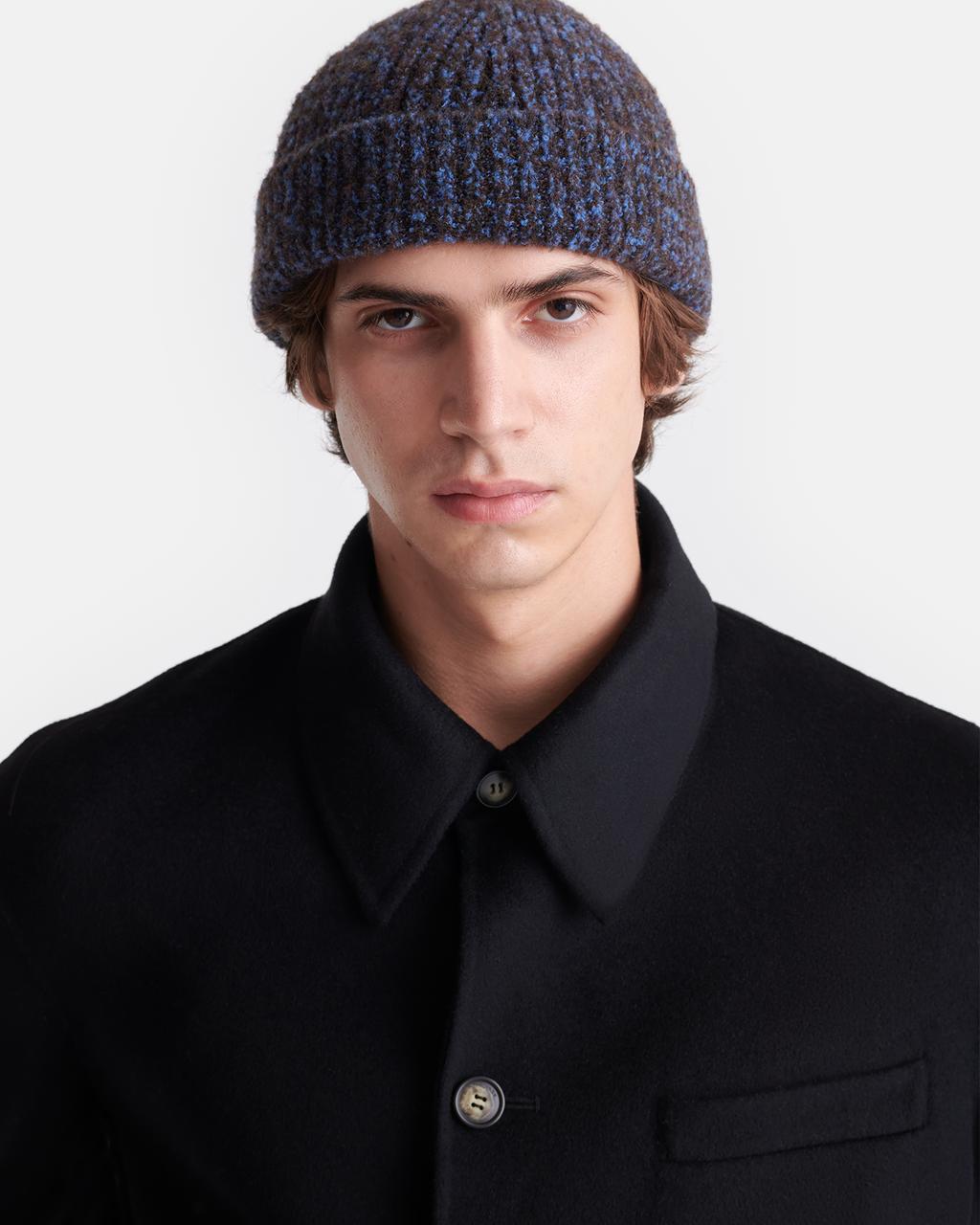 Nanushka Madis - Compact Boucle Beanie - Blue/Brown