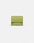 Nanushka Folded - Leather Cardholder - Lime/Moonbeam