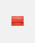 Nanushka Folded - Leather Cardholder - Red/Moonbeam