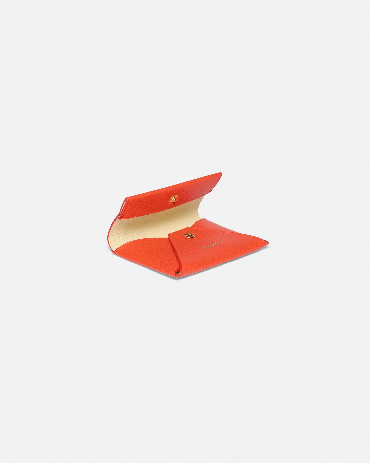 Nanushka Folded - Leather Cardholder - Red/Moonbeam