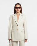 Nanushka Hathi - Okobor™ Alt-Leather Blazer - Creme