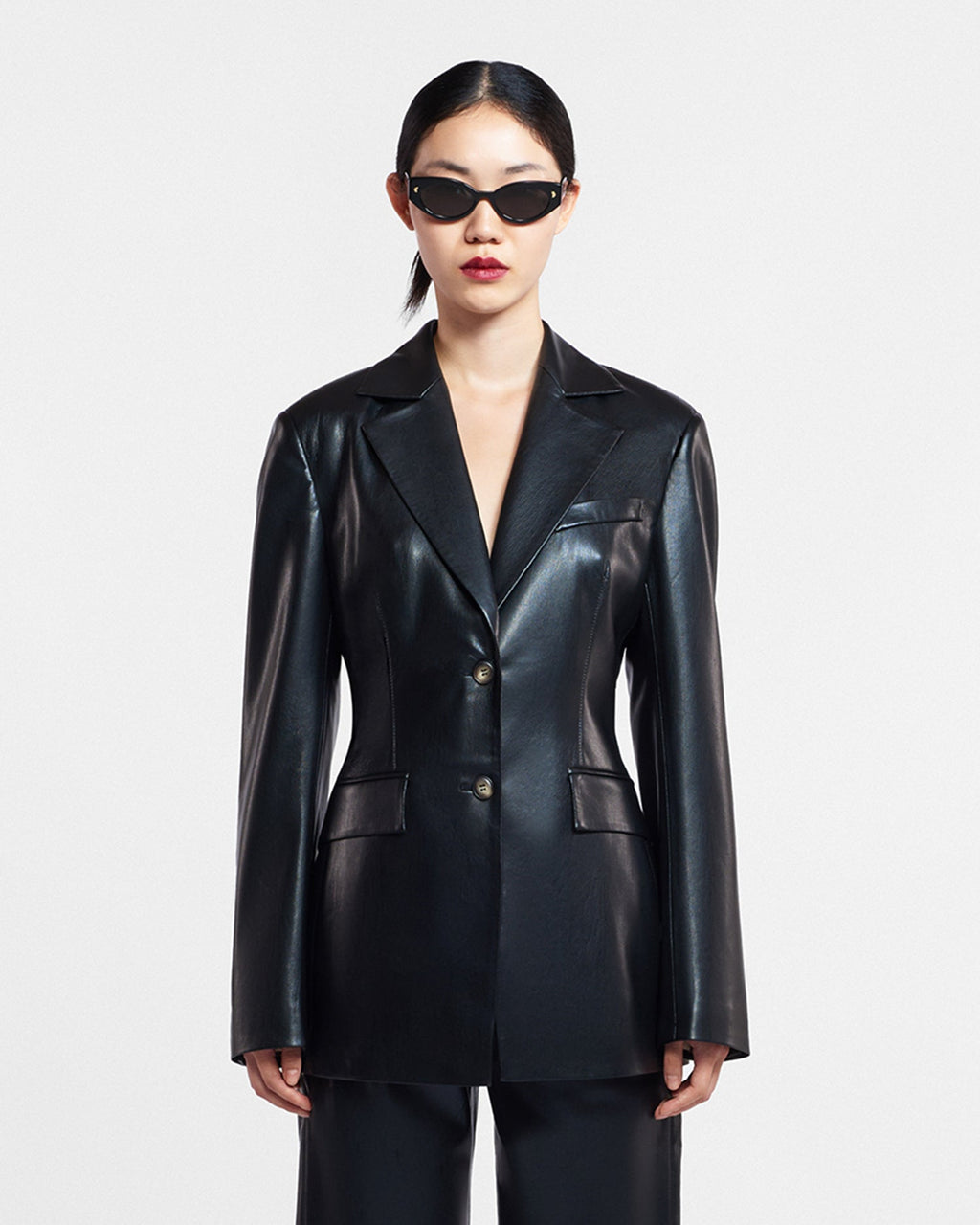 Nanushka Hathi - Okobor™ Alt-Leather Blazer - Black