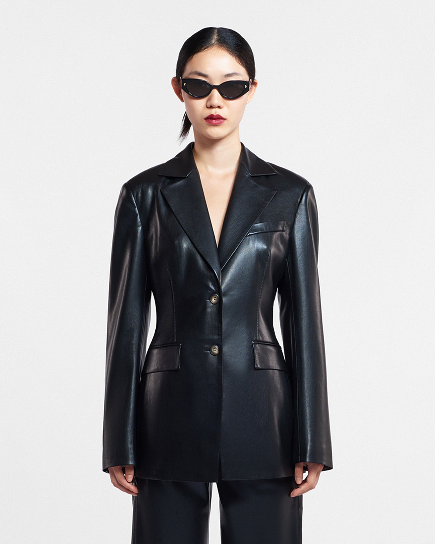 Nanushka Hathi - Okobor™ Alt-Leather Blazer - Black
