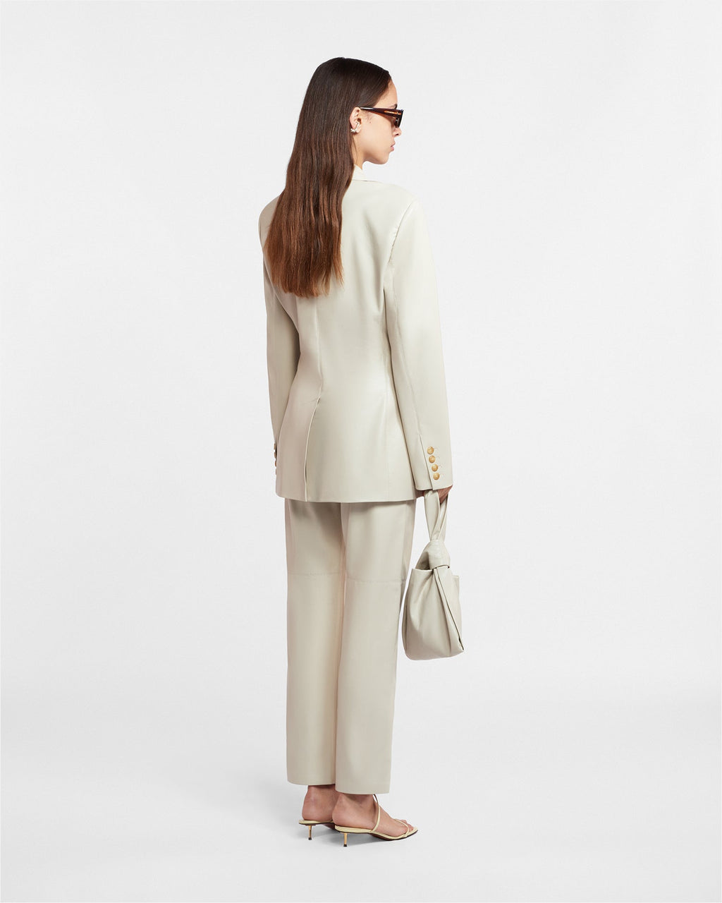 Nanushka Hathi - Okobor™ Alt-Leather Blazer - Creme