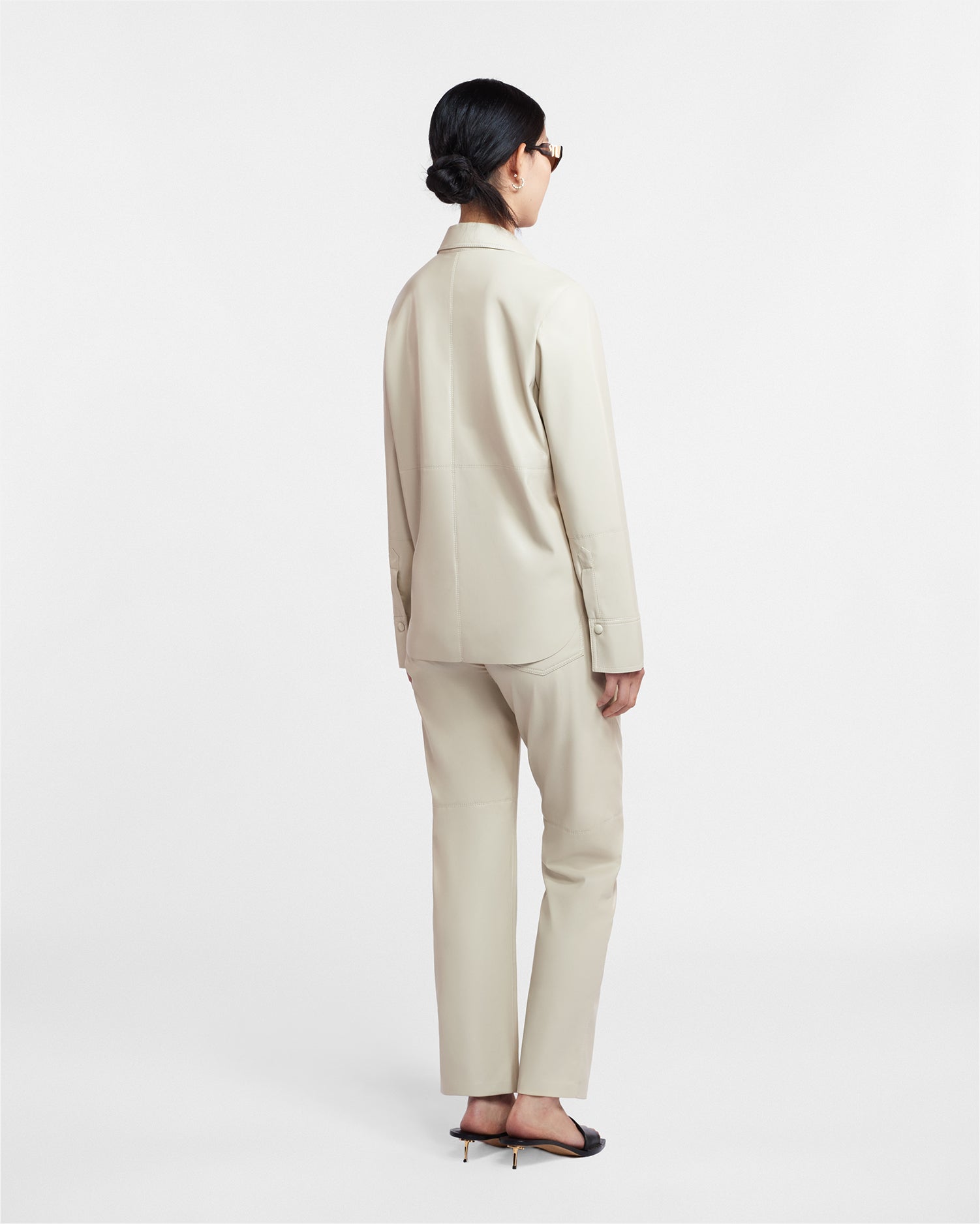 Nanushka Vinni - Okobor™ Alt-Leather Pants - Creme