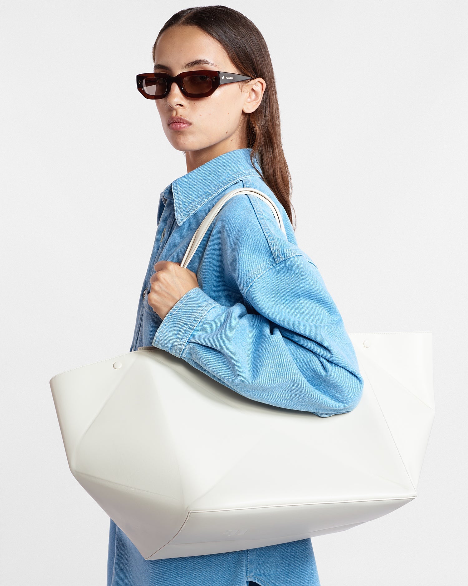 Nanushka Origami Tote Large - Alt-Nappa Tote - Off White