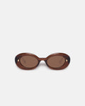 Nanushka Giva - Bio-Plastic Oval Sunglasses - Brown