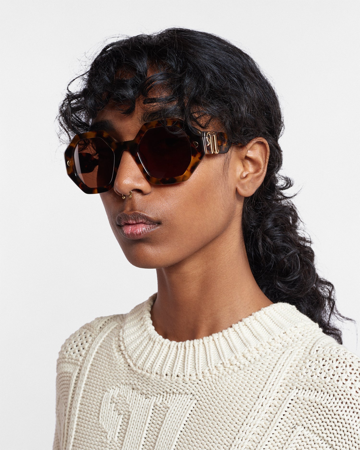 Nanushka Carlen - Bio-Plastic Sunglasses - Dark Amber