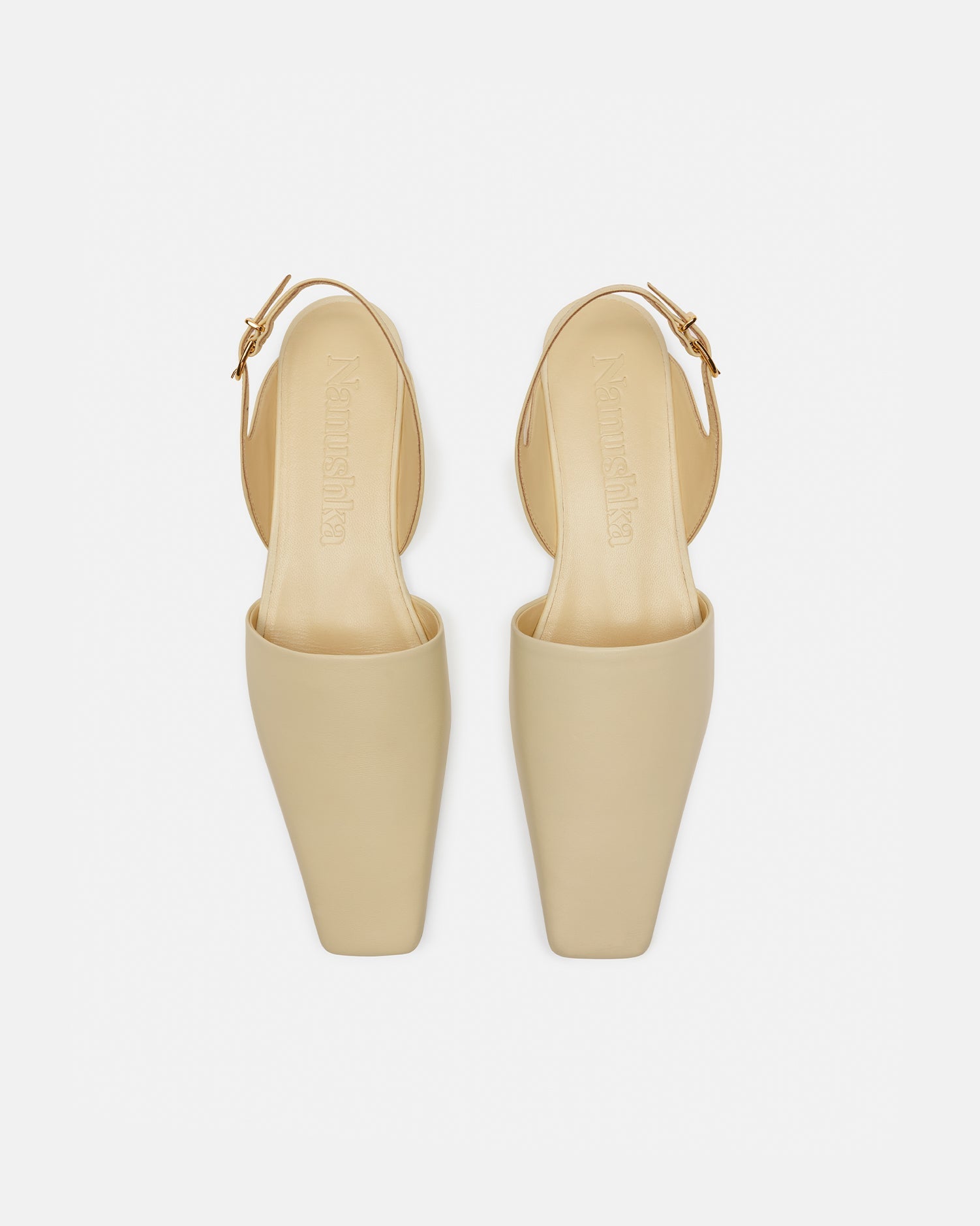 Nanushka Maimu - Leather Point-Toe Flats - Off White