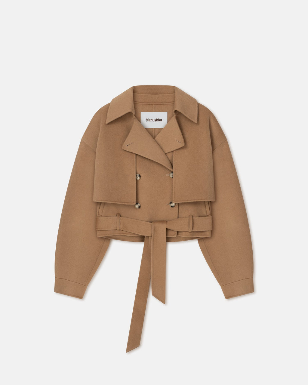 Nanushka Satoyo - Wool And Silk-Blend Jacket - Camel