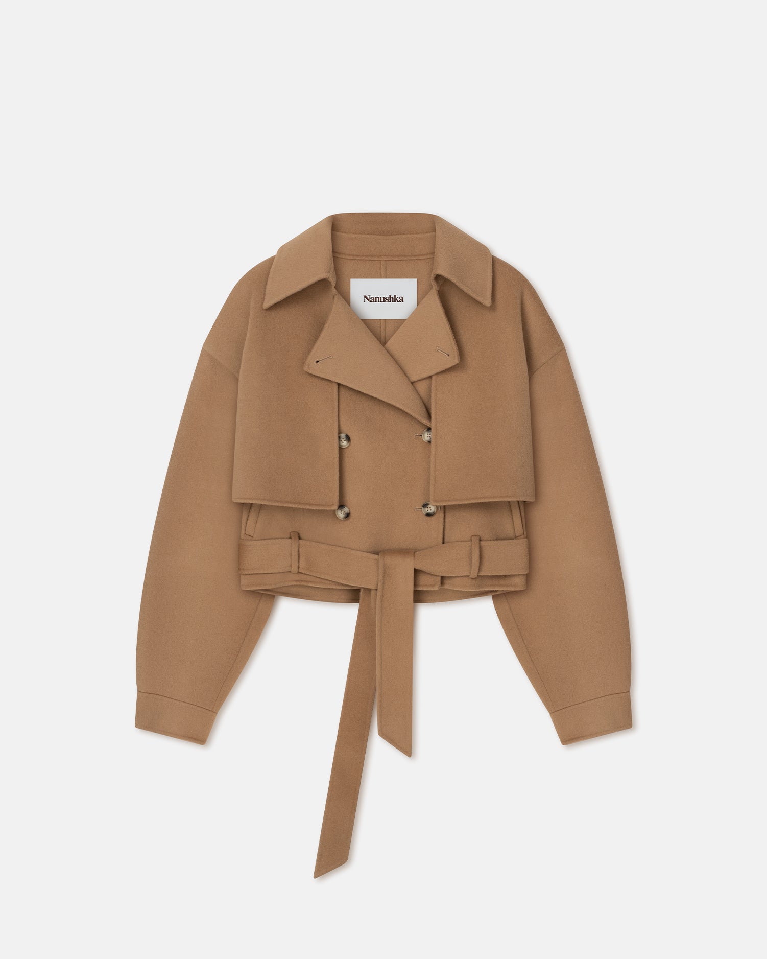 Nanushka Satoyo - Wool And Silk-Blend Jacket - Camel