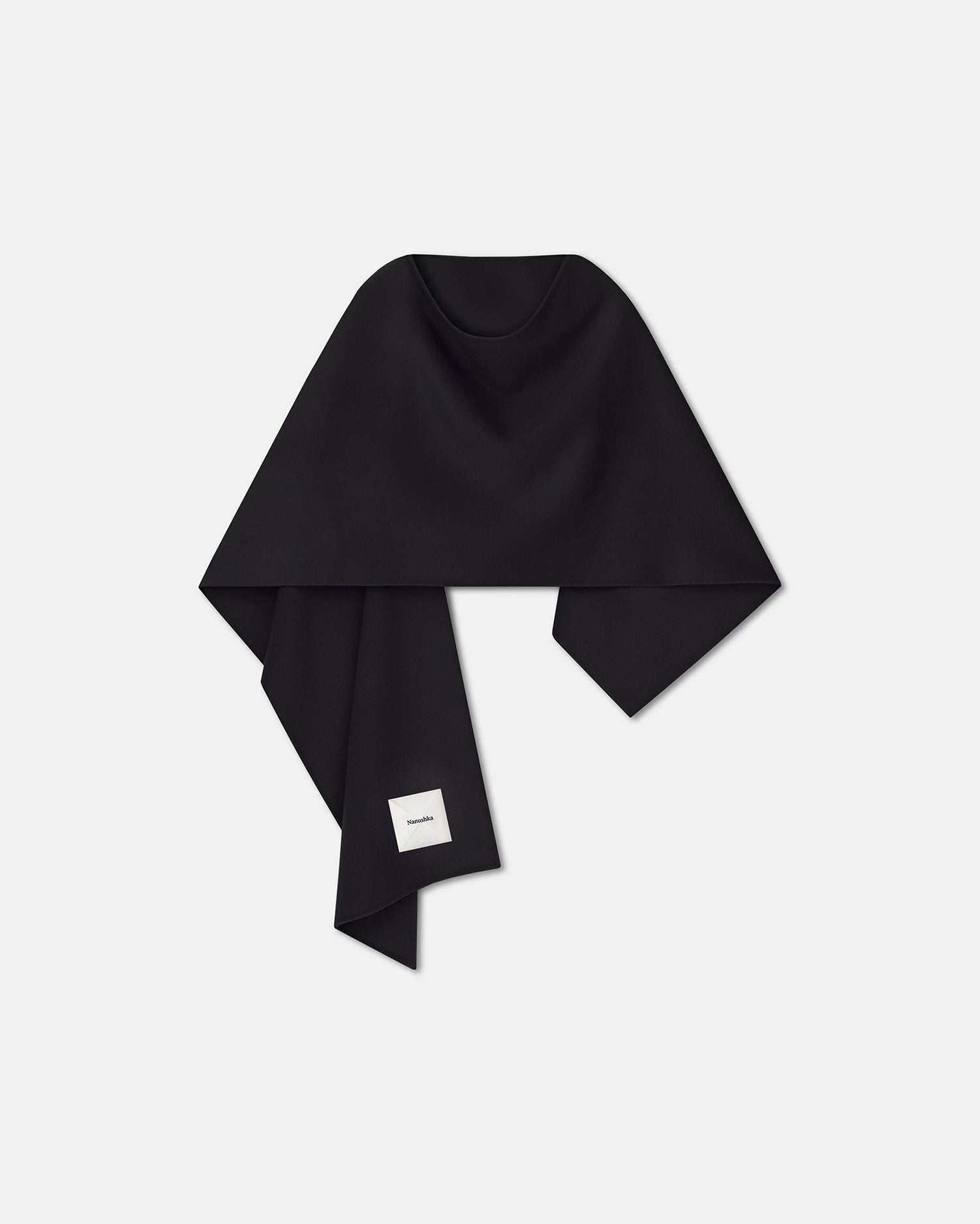 Nanushka Kamin - Wool And Silk-Blend Shawl - Black