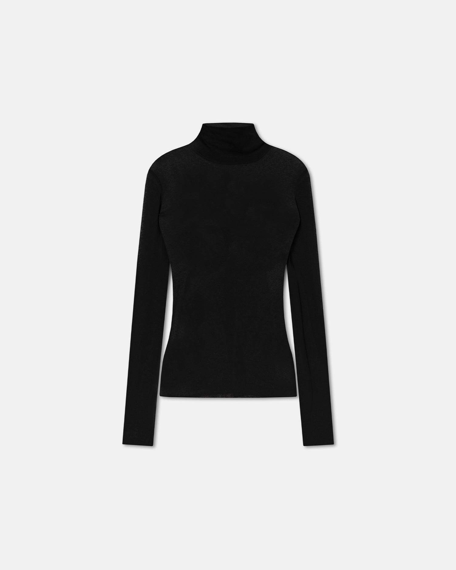 Nanushka Harri - Mesh-Jersey Turtleneck Top - Black
