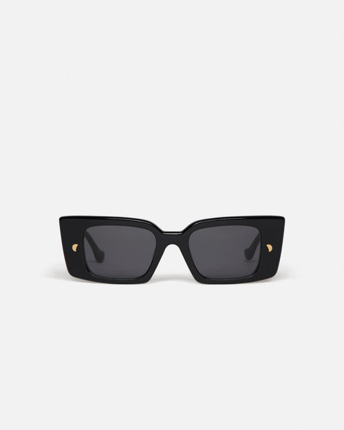 Nanushka Carmel - Bio-Plastic Rectangle-Frame Sunglasses - Black