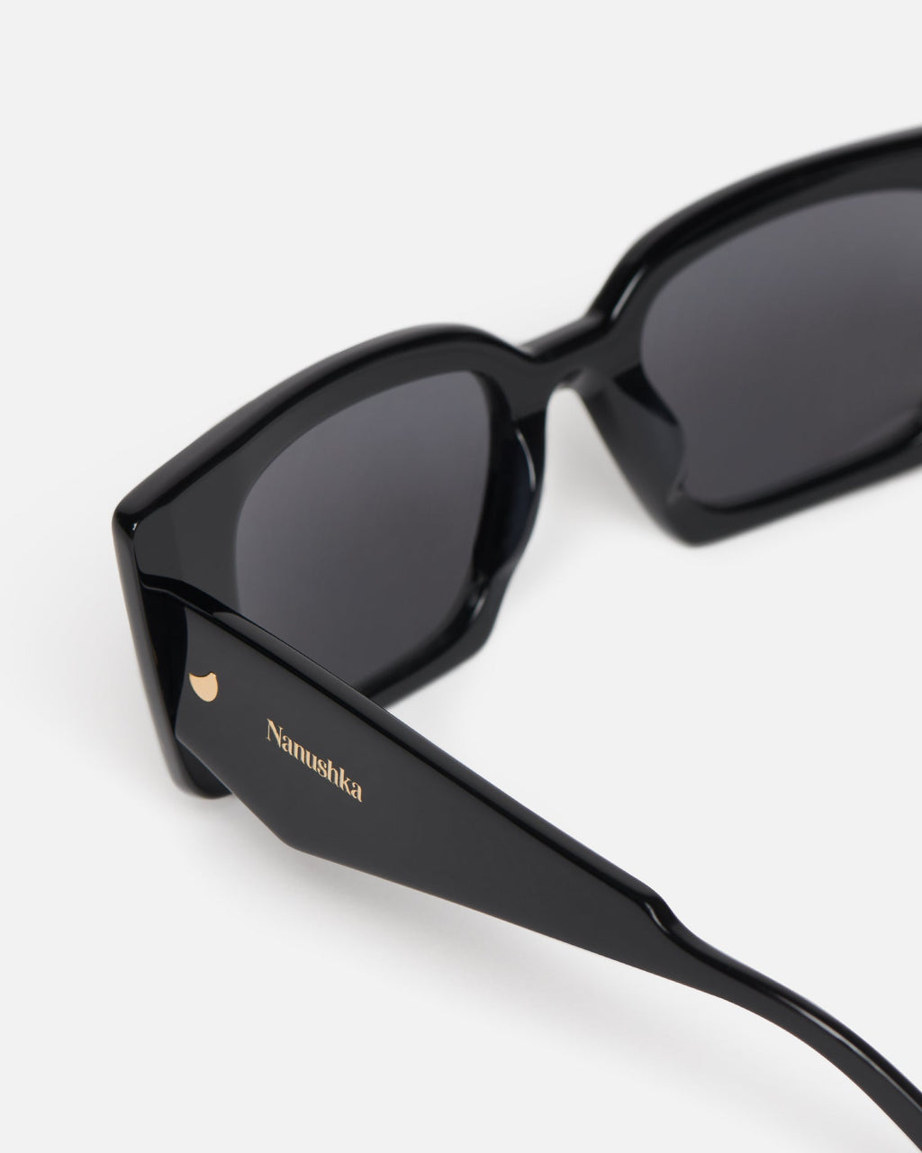 Nanushka Carmel - Bio-Plastic Rectangle-Frame Sunglasses - Black