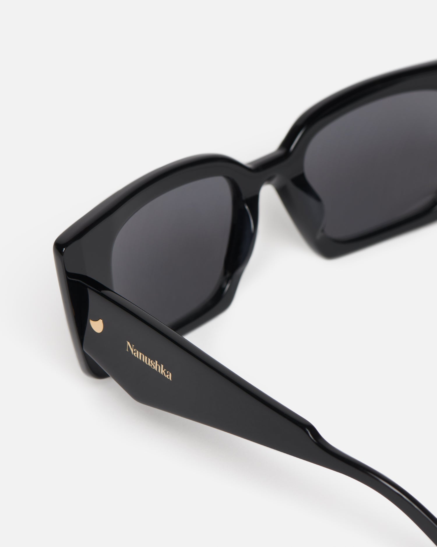 Nanushka Carmel - Bio-Plastic Rectangle-Frame Sunglasses - Black