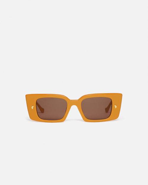 Nanushka Carmel - Bio-Plastic Rectangle-Frame Sunglasses - Burnt Orange