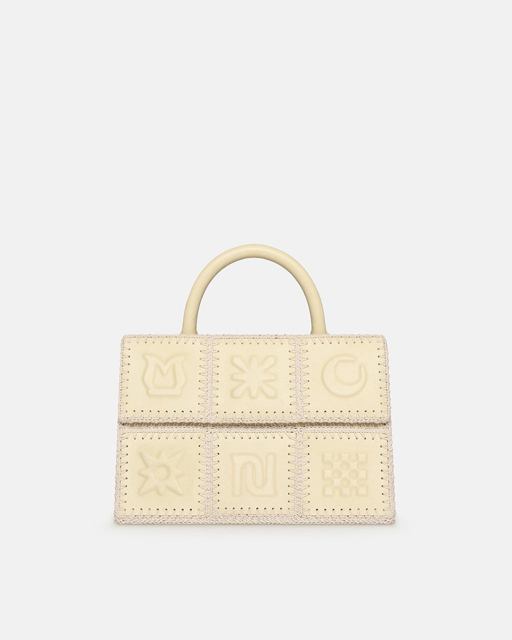 Nanushka The SANDI Symbol - Top Handle Bag - Moonbeam