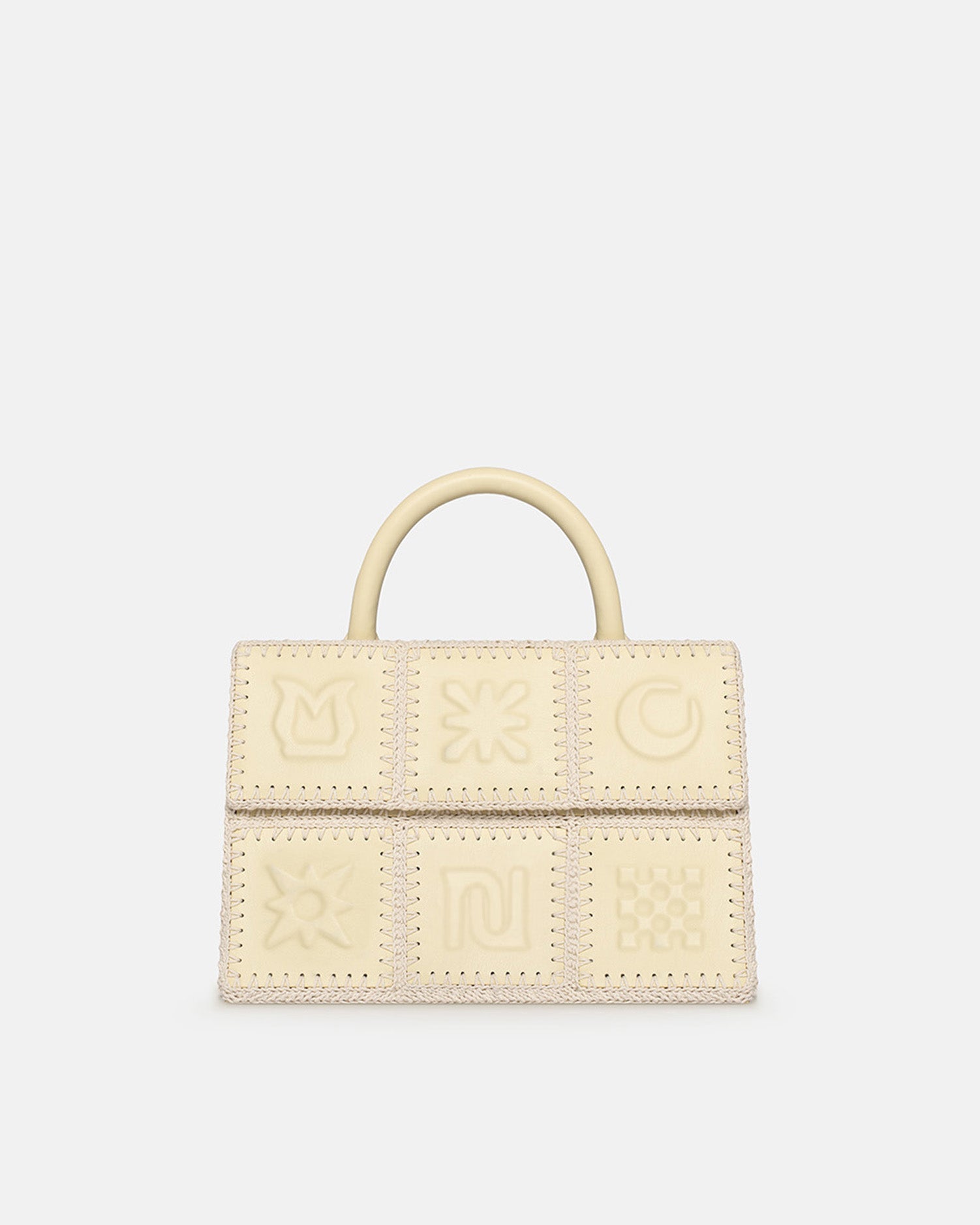 Nanushka The SANDI Symbol - Top Handle Bag - Moonbeam