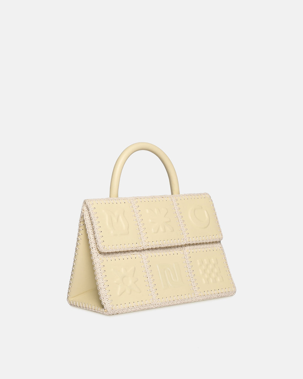 Nanushka The SANDI Symbol - Top Handle Bag - Moonbeam