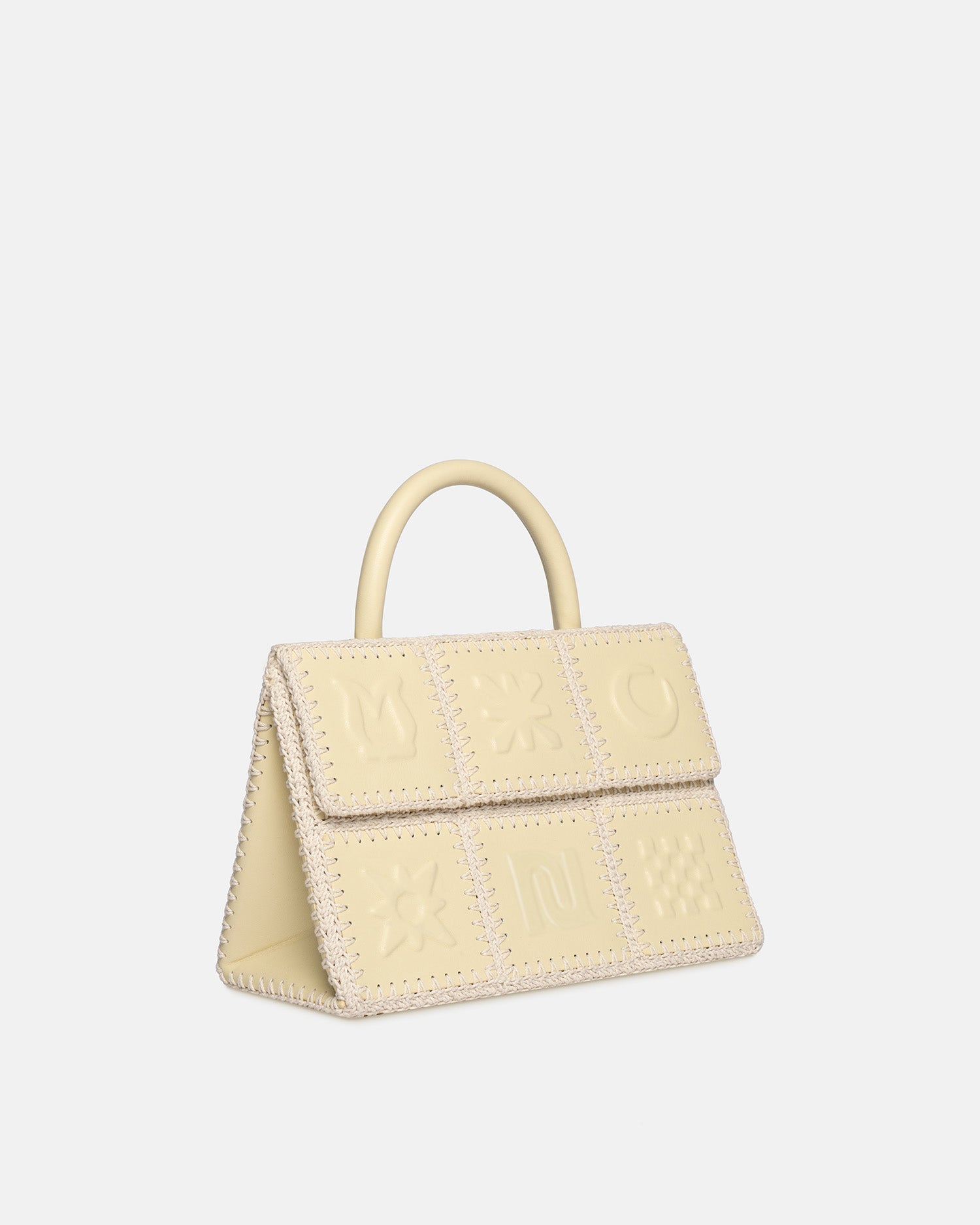 Nanushka The SANDI Symbol - Top Handle Bag - Moonbeam