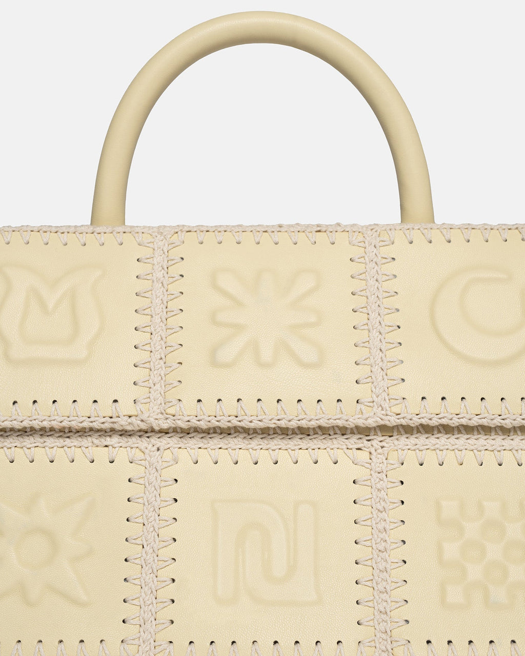 Nanushka The SANDI Symbol - Top Handle Bag - Moonbeam