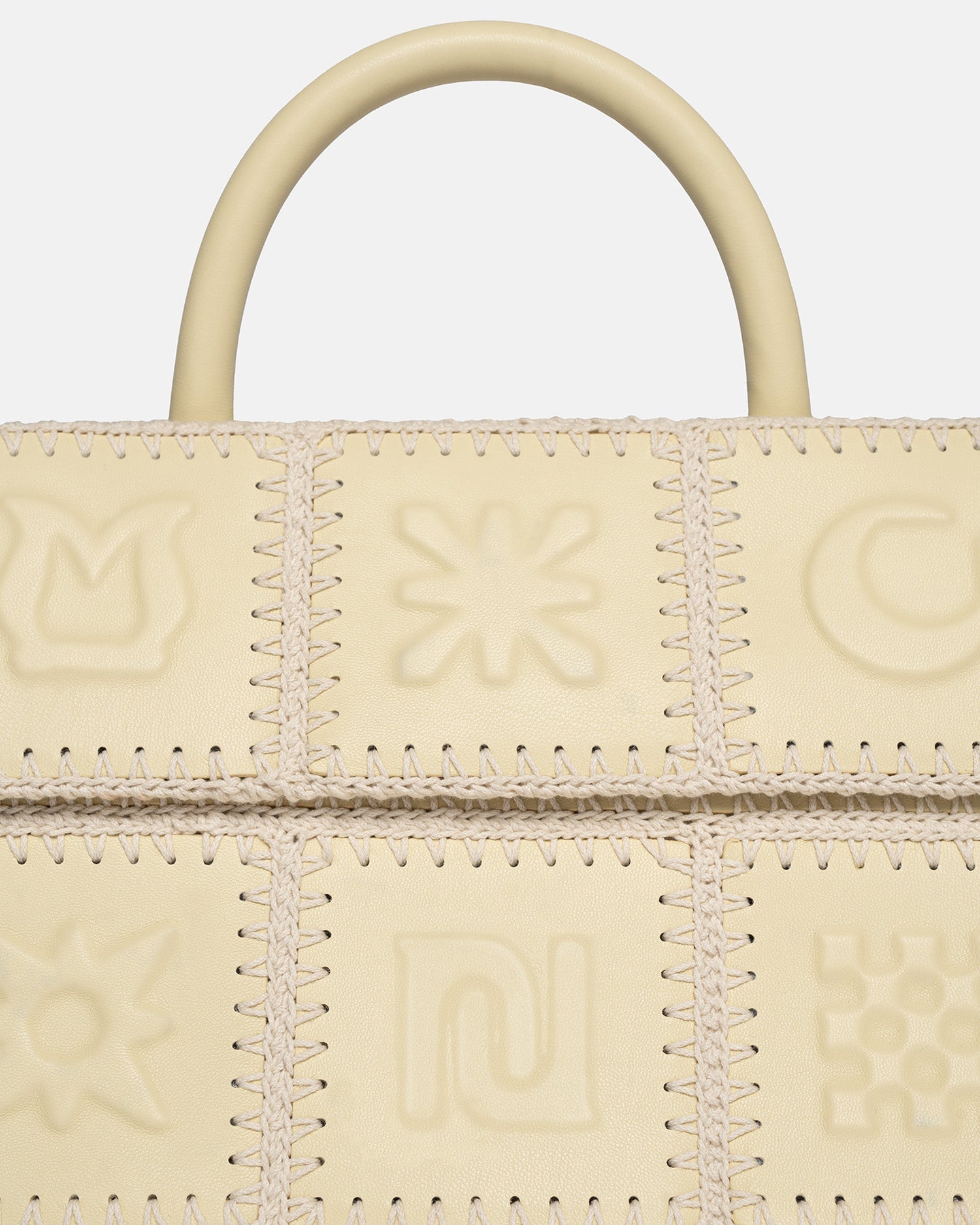 Nanushka The SANDI Symbol - Top Handle Bag - Moonbeam