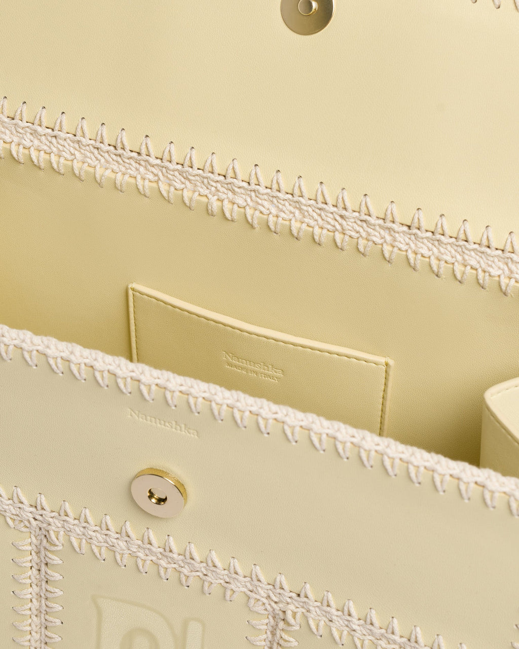 Nanushka The SANDI Symbol - Top Handle Bag - Moonbeam