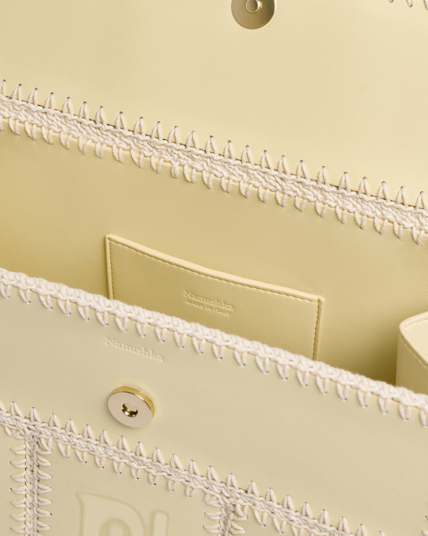 Nanushka The SANDI Symbol - Top Handle Bag - Moonbeam