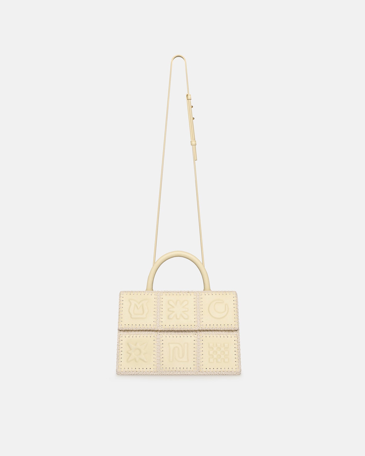 Nanushka The SANDI Symbol - Top Handle Bag - Moonbeam