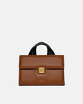 Nanushka The SANDI Lock - Top Handle Bag - Tan