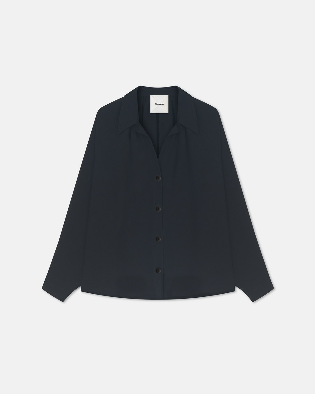 Nanushka Ada - Tech Linen Shirt - Black