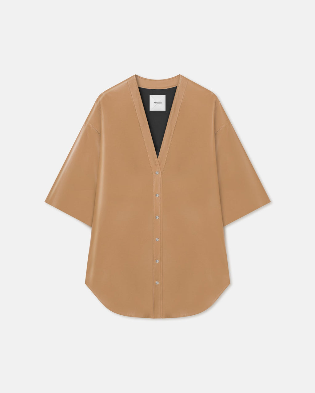 Nanushka Ingar - Okobor™ Alt-Leather Mini Dress - Oak