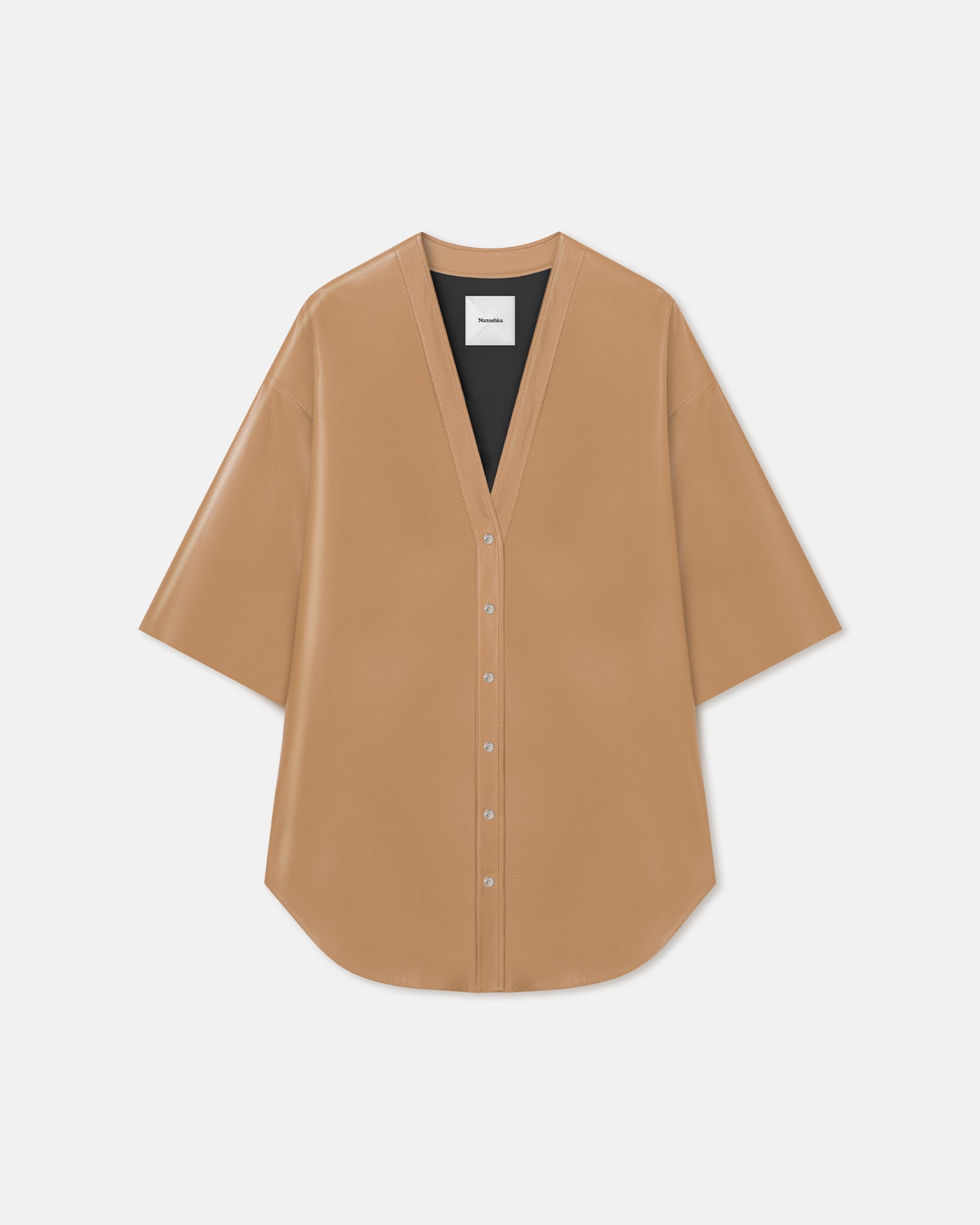 Nanushka Ingar - Okobor™ Alt-Leather Mini Dress - Oak