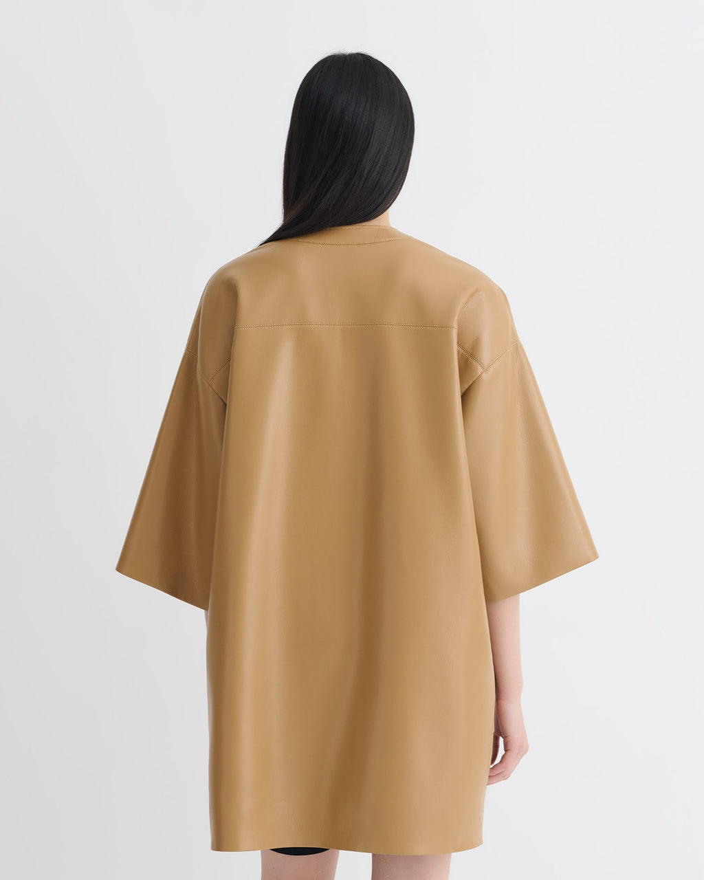 Nanushka Ingar - Okobor™ Alt-Leather Mini Dress - Oak