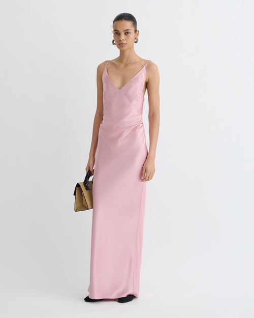 Nanushka Coeus - Slip Satin Maxi Dress - Pink
