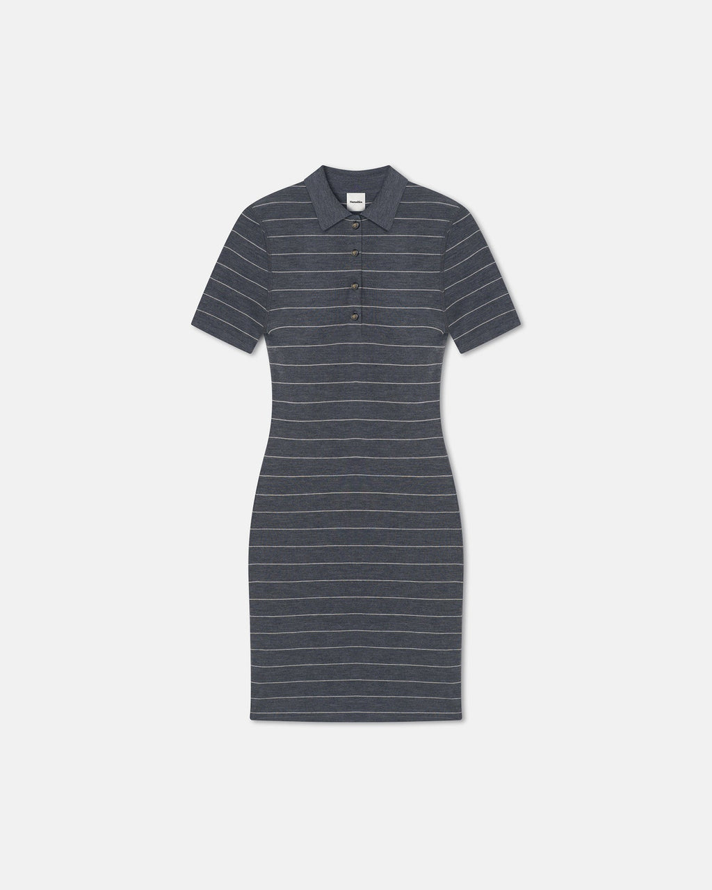 Nanushka Safiyah - Striped Terry Merino Mini Dress - Grey Stripe