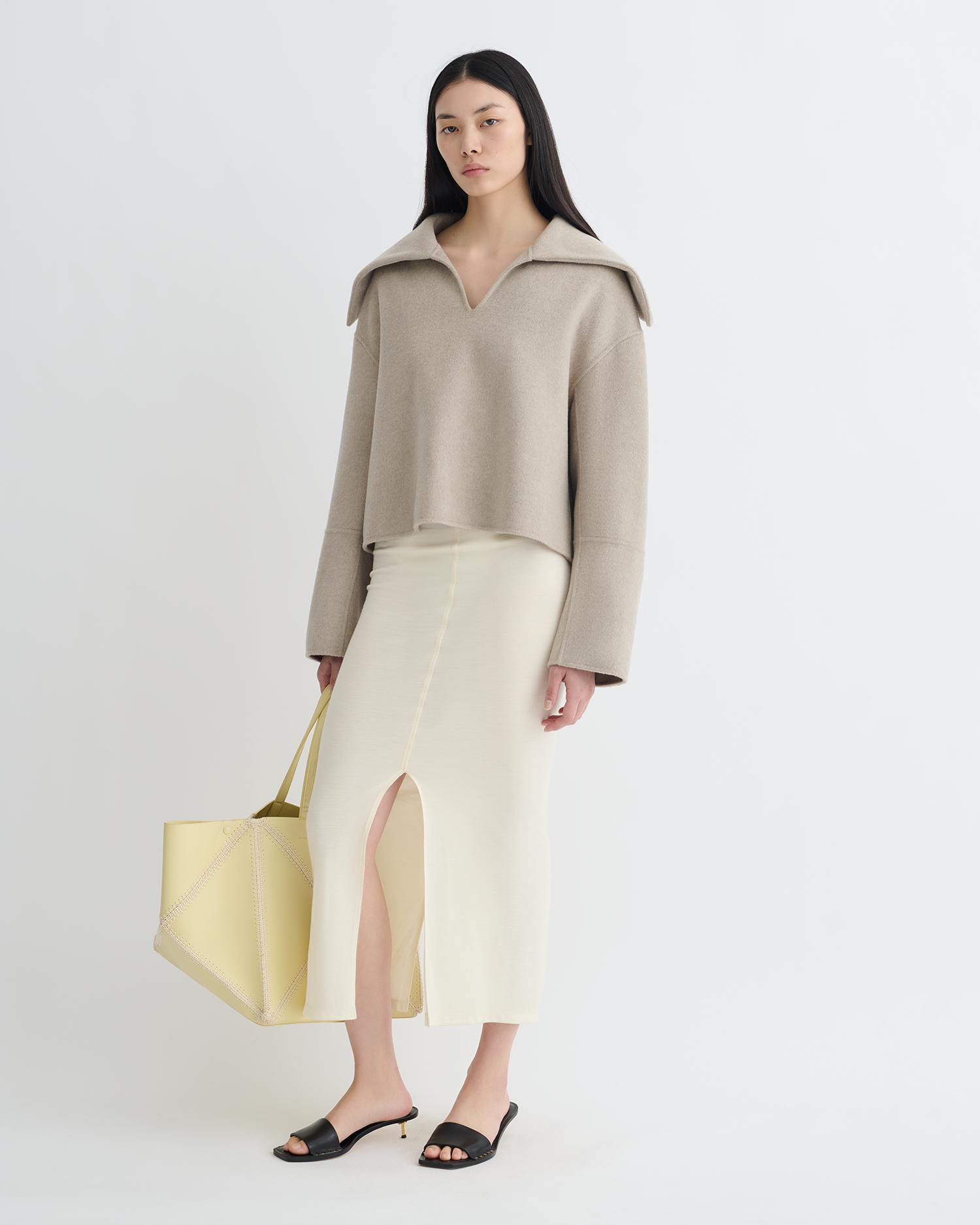 Nanushka Maxe - Double Wool Jacket - Stone