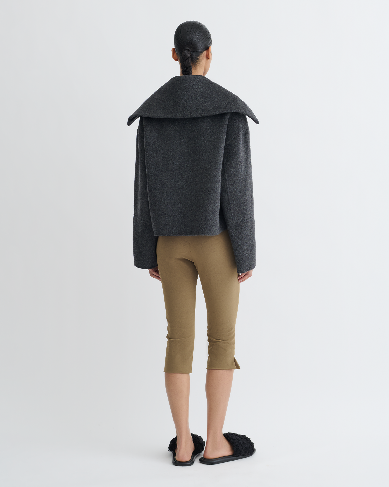 Nanushka Maxe - Double Wool Jacket - Grey Melange