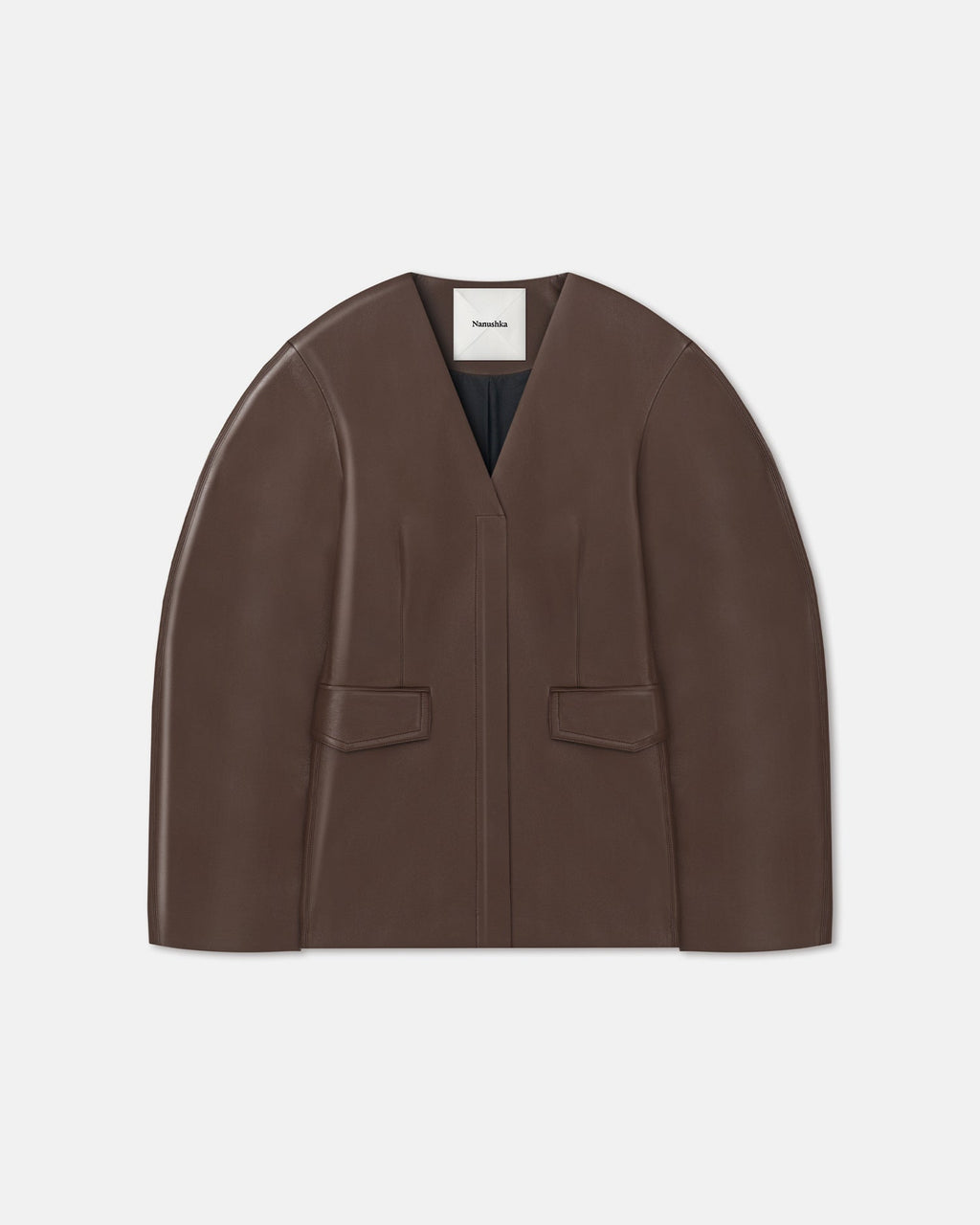 Nanushka Erina - Regenerated Leather Jacket - Chocolate