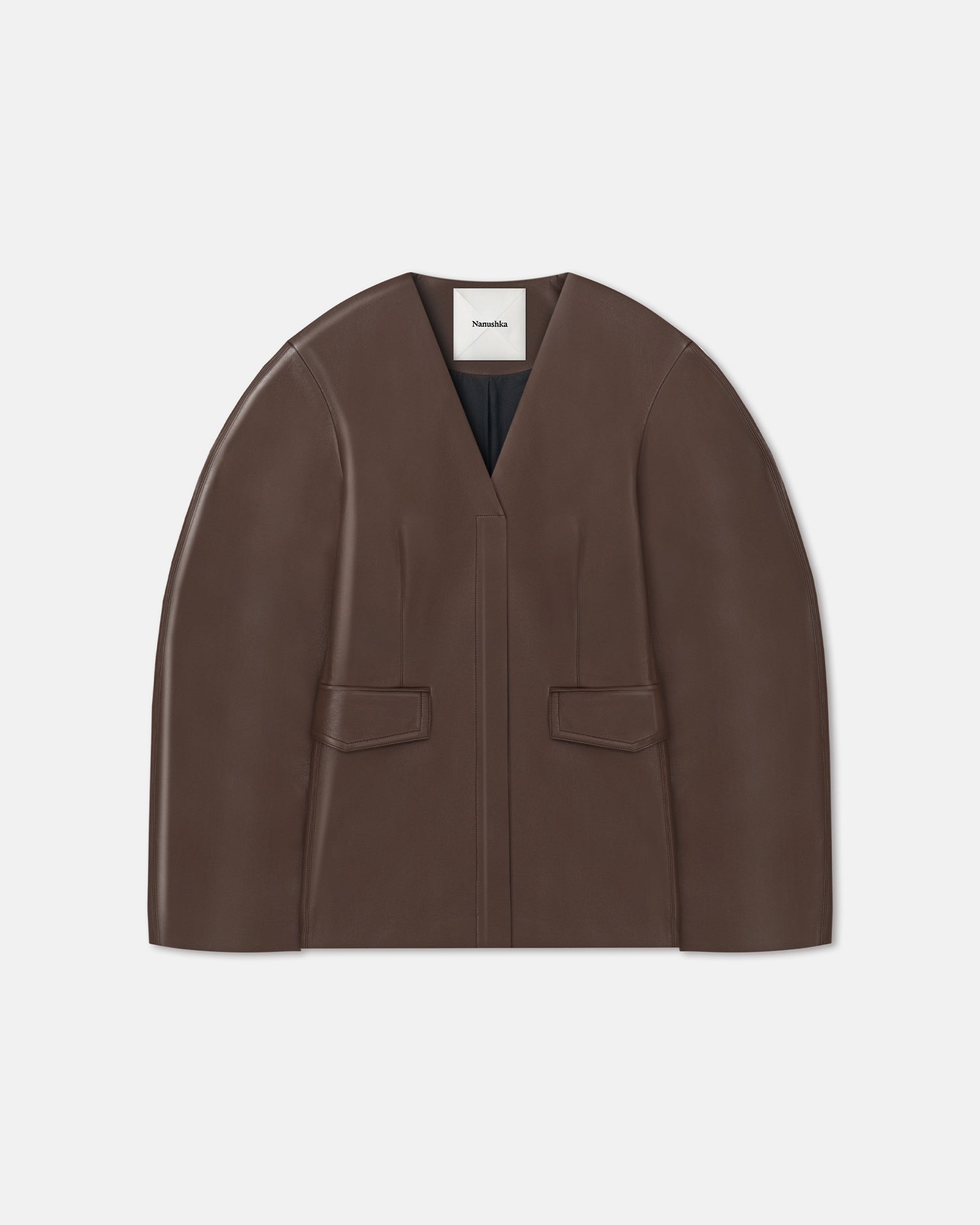 Nanushka Erina - Regenerated Leather Jacket - Chocolate