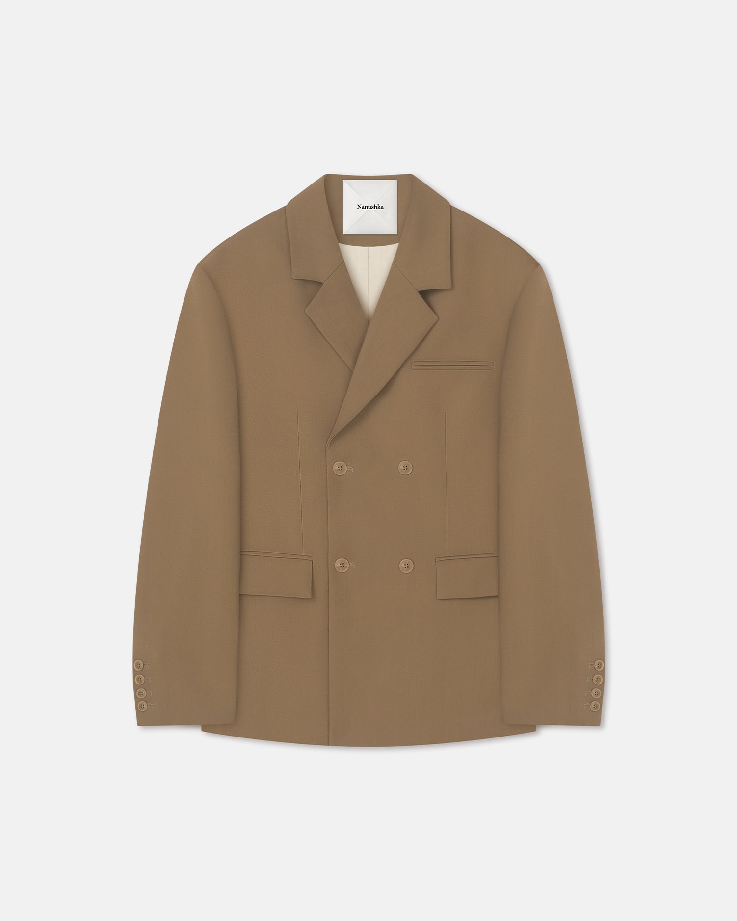 Nanushka Diante - Boxy Blazer - Brown