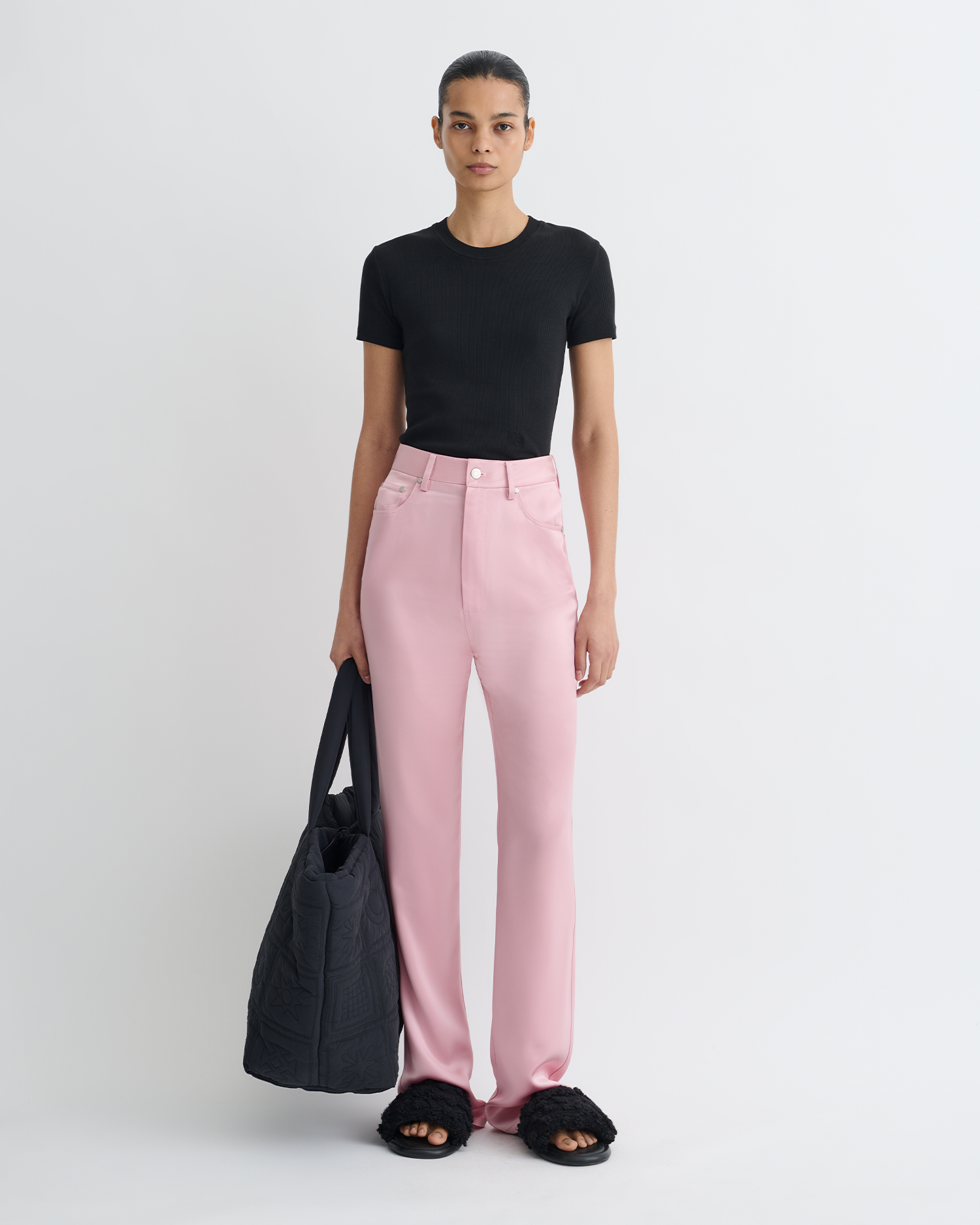 Nanushka Tita - Slip Satin Pants - Pink