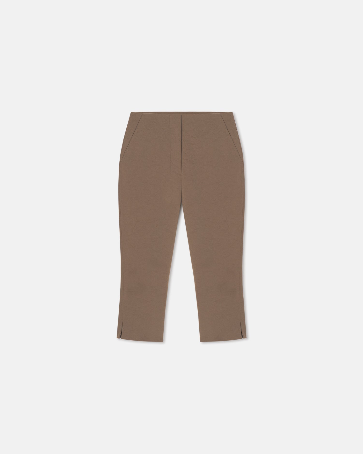 Nanushka Saoirse - Paper Jersey Capri Pants - Brown