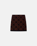 Nanushka Elze - Knitted Mini Skirt - Symbol Tile Mahogany