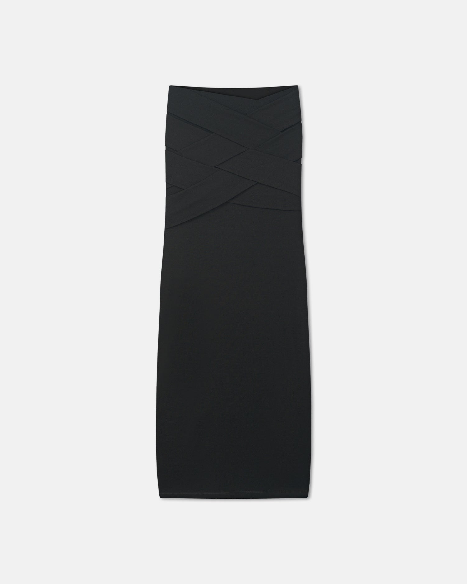 Nanushka Shanda - Draped Mesh Jersey Maxi Skirt - Anthracite