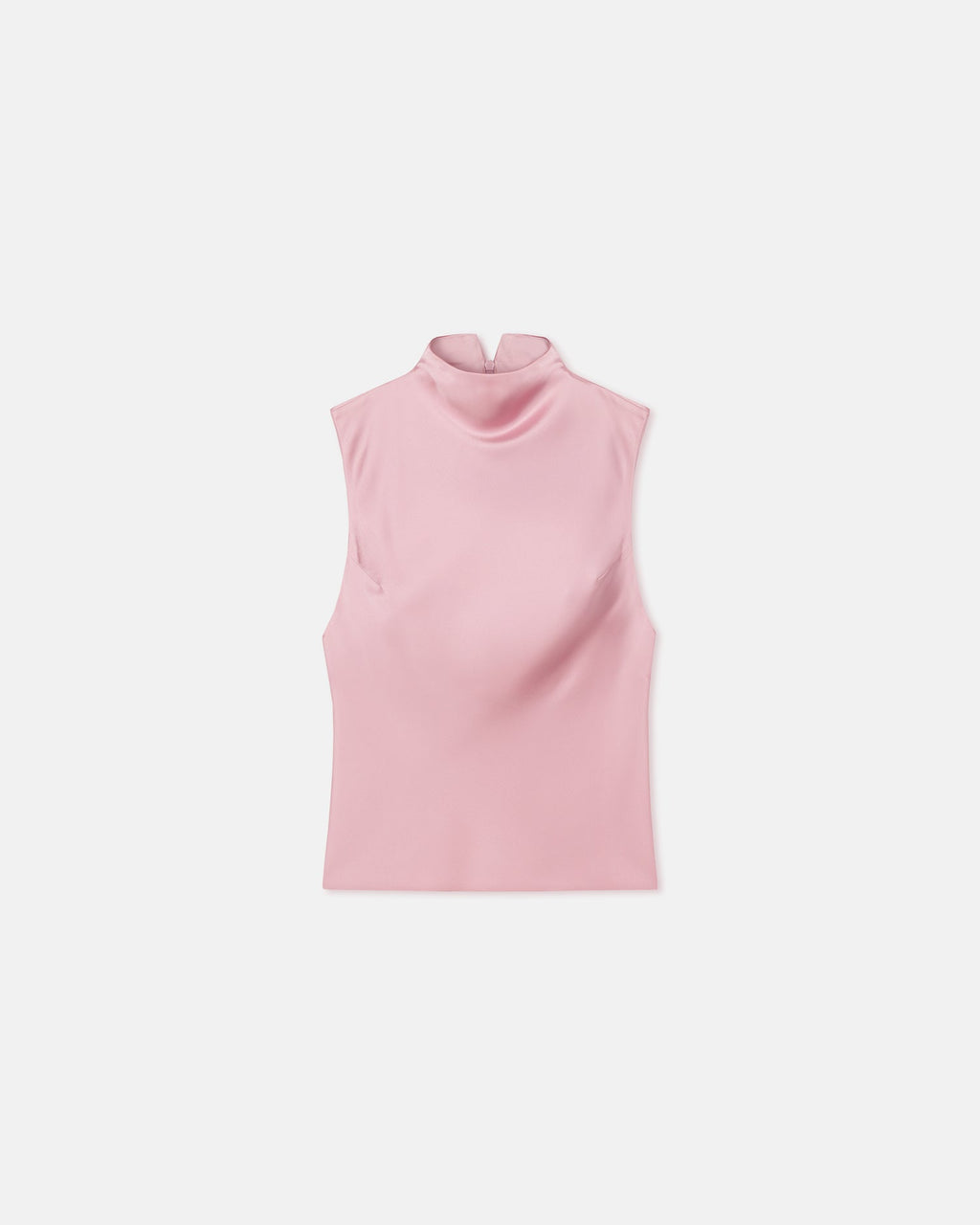 Nanushka Colson - Slip Satin Turtleneck Top - Pink