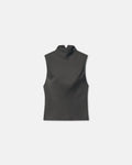 Nanushka Colson - Slip Satin Turtleneck Top - Dark Green