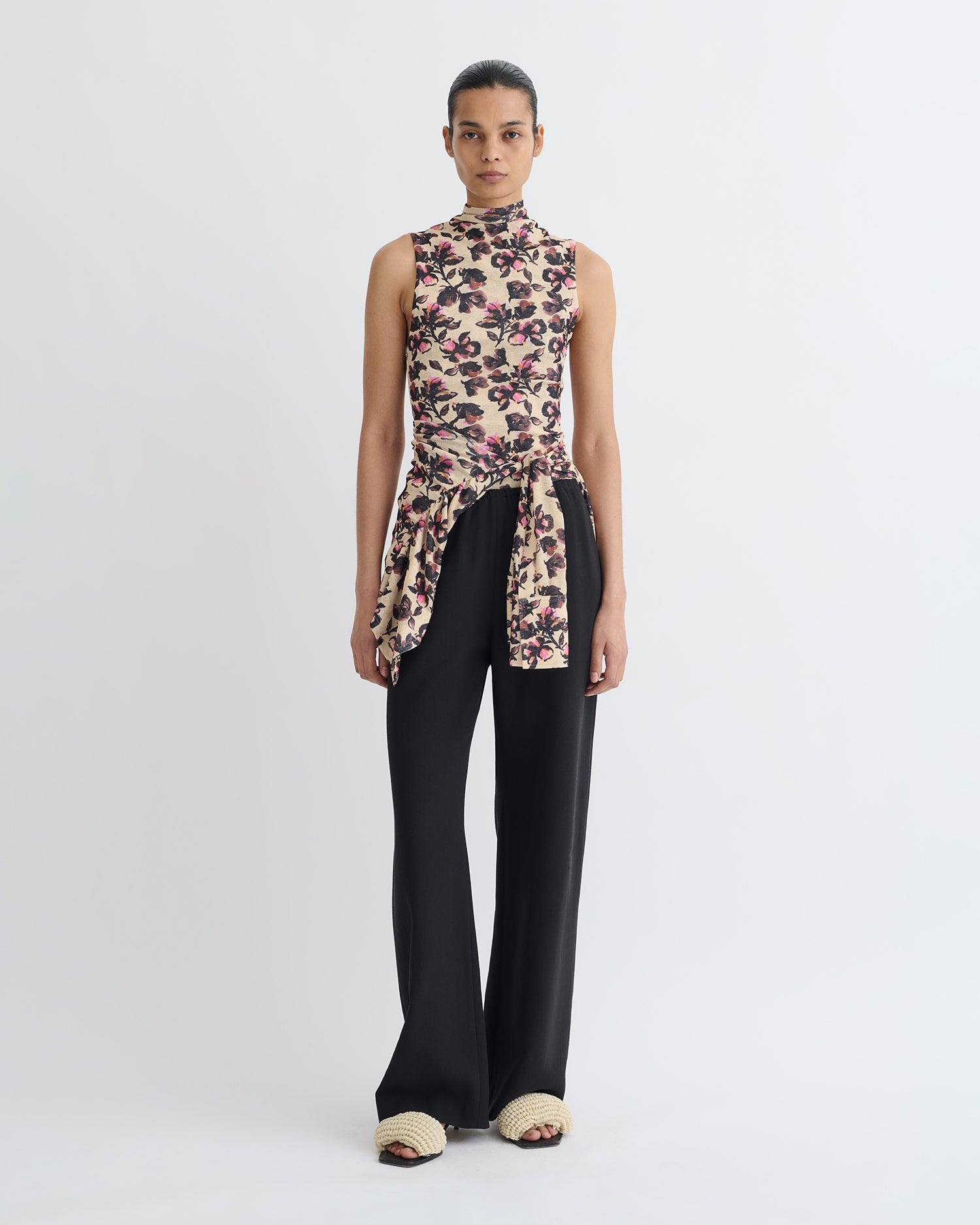 Nanushka Annyka - Printed Mesh Jersey Top - Tapestry Floral
