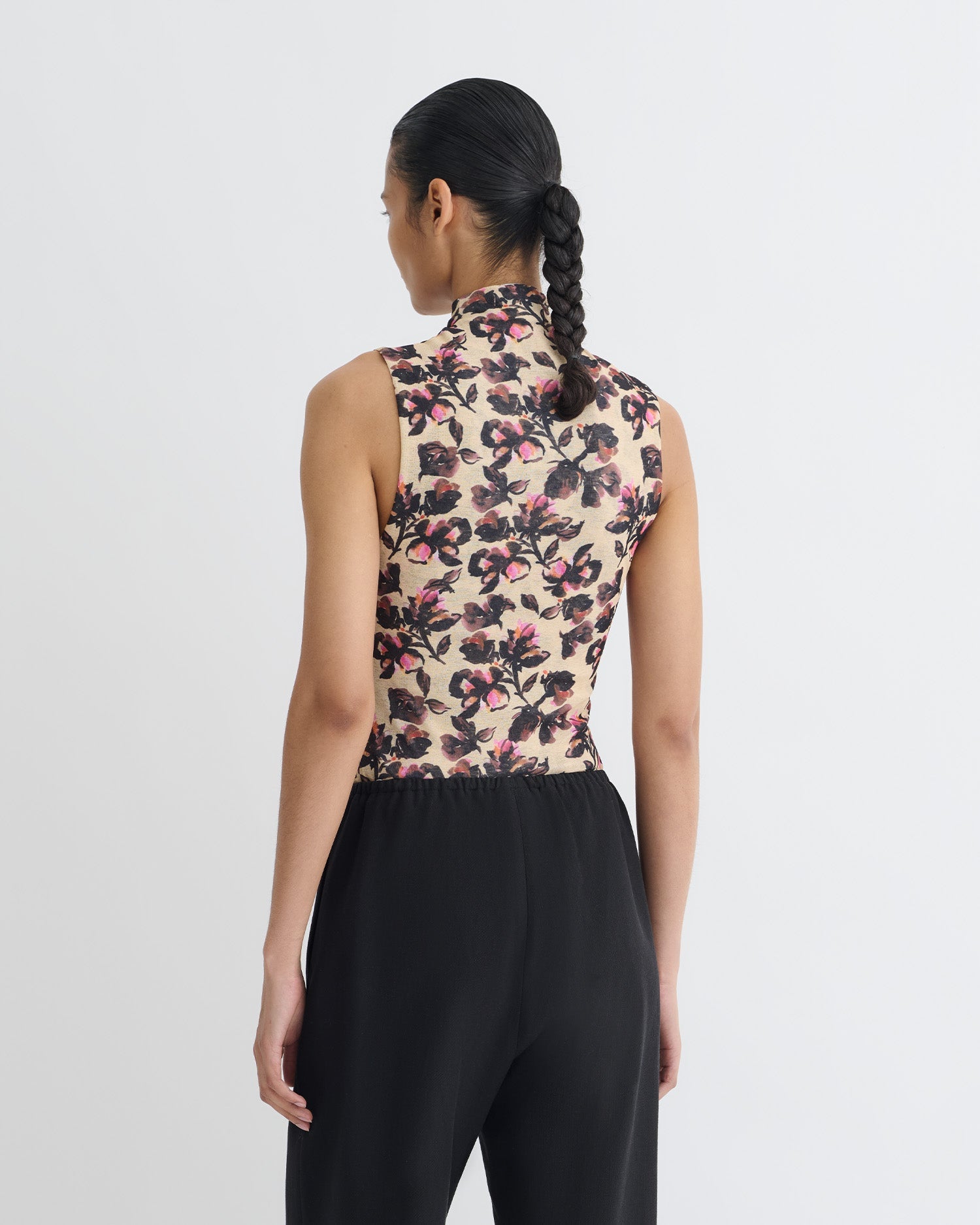 Nanushka Annyka - Printed Mesh Jersey Top - Tapestry Floral